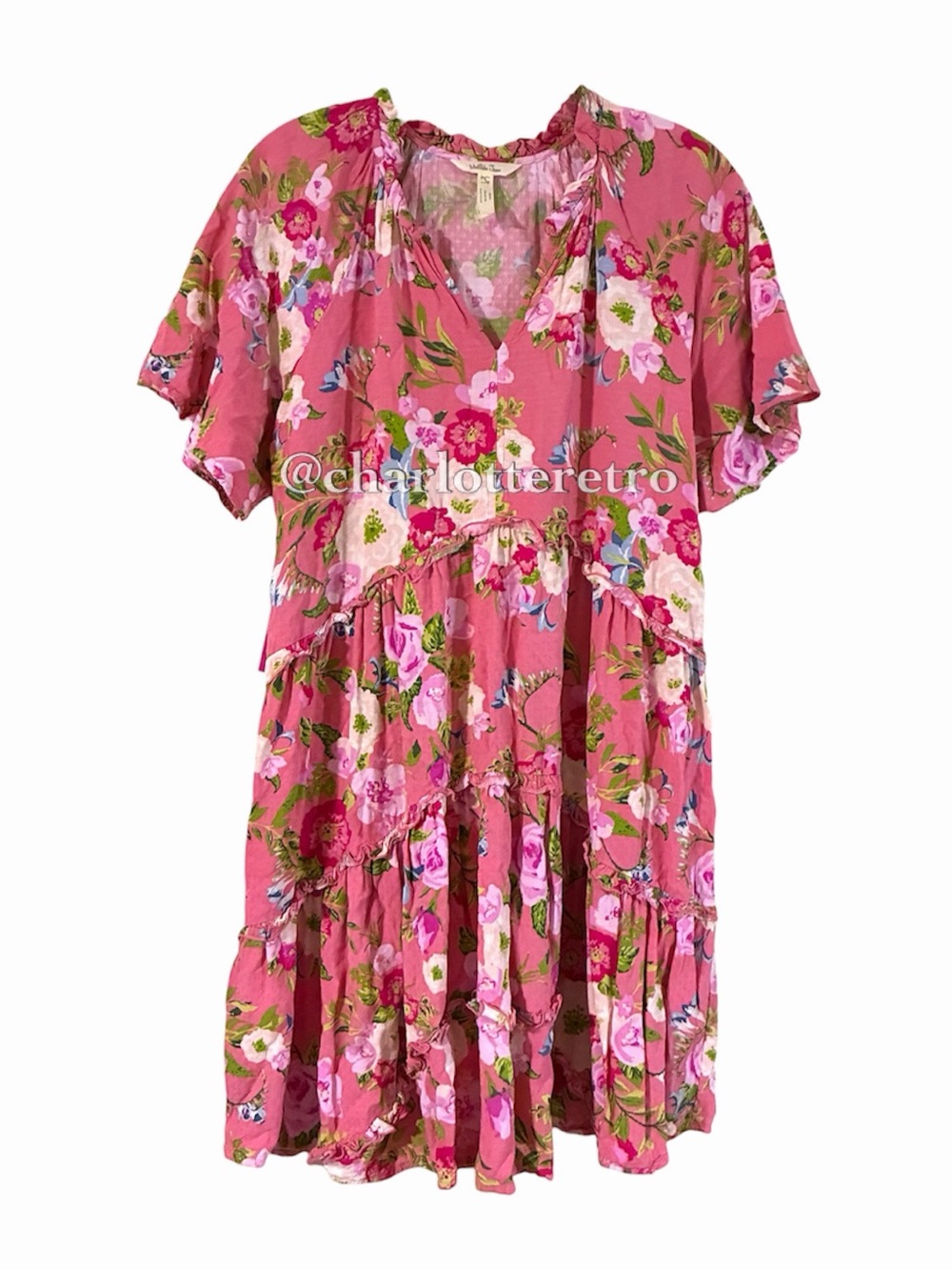 Matilda Jane • Enchanted Garden Fresh Florals Ruffle Sleeve Tiered Dress